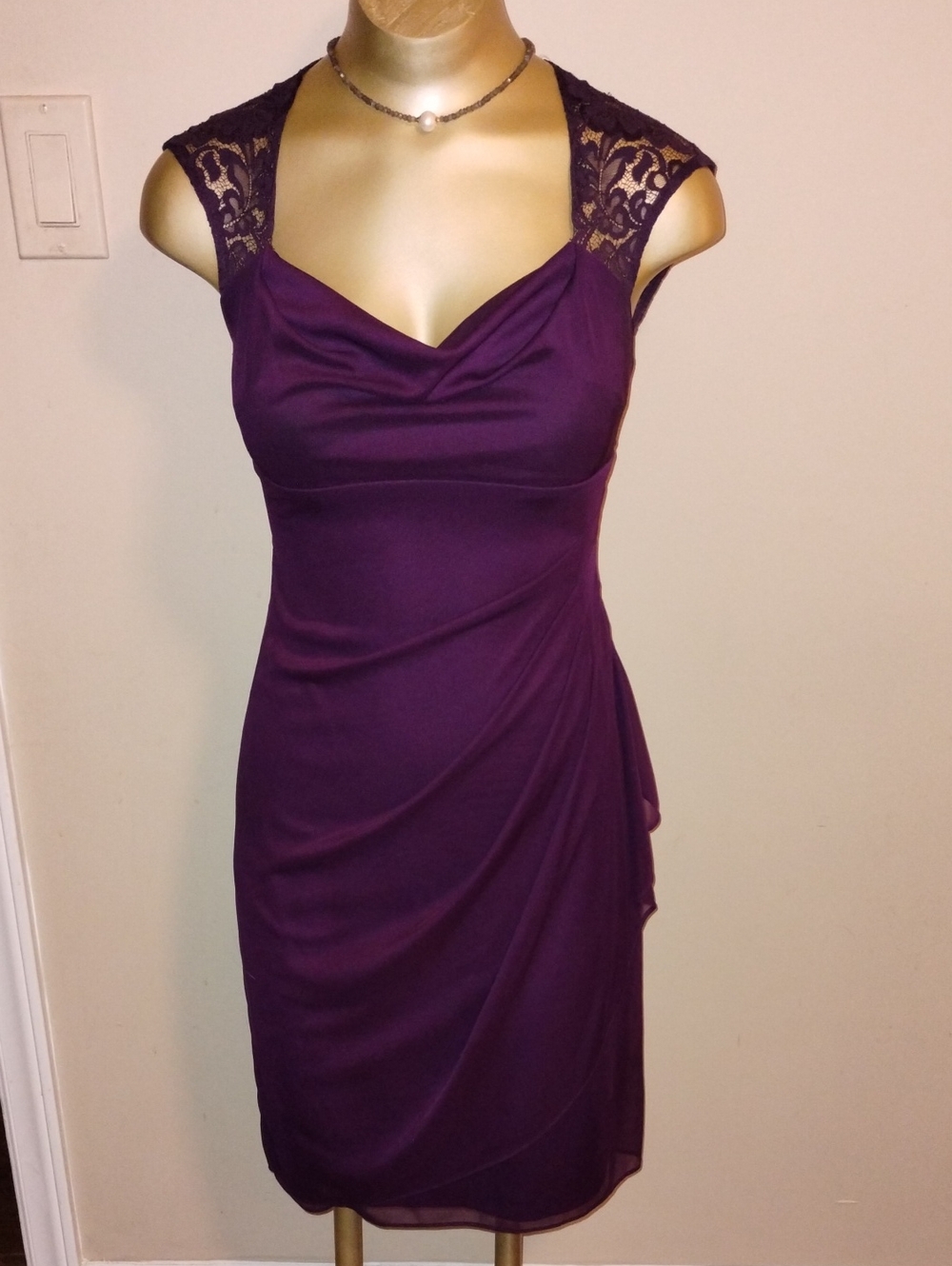 Purple Classy Cocktail Dress